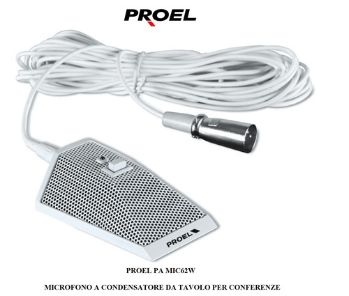 Proel mic62w bianco - pa,